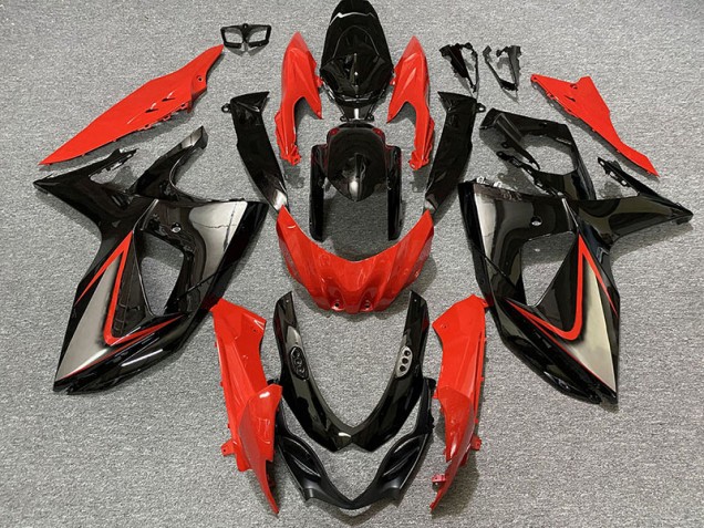 2009-2016 Rojo Brillante & Negro GSXR 1000 Carenado