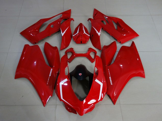 2011-2014 Rojo Brillante & Blanco Ducati 1199 Carenado