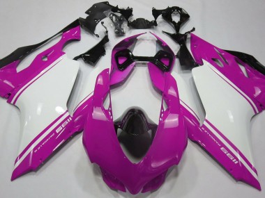 2011-2014 Rosa Brillo Blanco & Negro Ducati 1199 Carenado