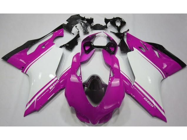 2011-2014 Rosa Brillo Blanco & Negro Ducati 1199 Carenado