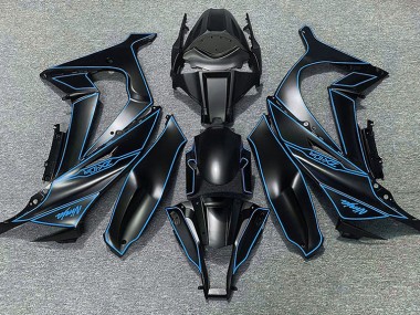 2011-2015 Forro Negro Mate & Azul ZX10R Carenado