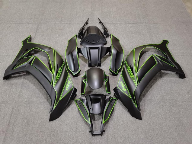 2011-2015 Forro Negro Mate & Verde ZX10R Carenado