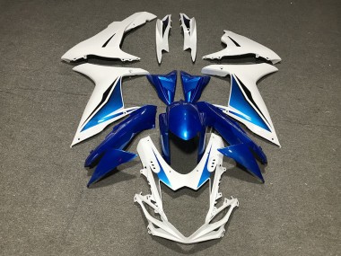 2011-2024 Azul Blanco Personalizado GSXR 600-750 Carenado