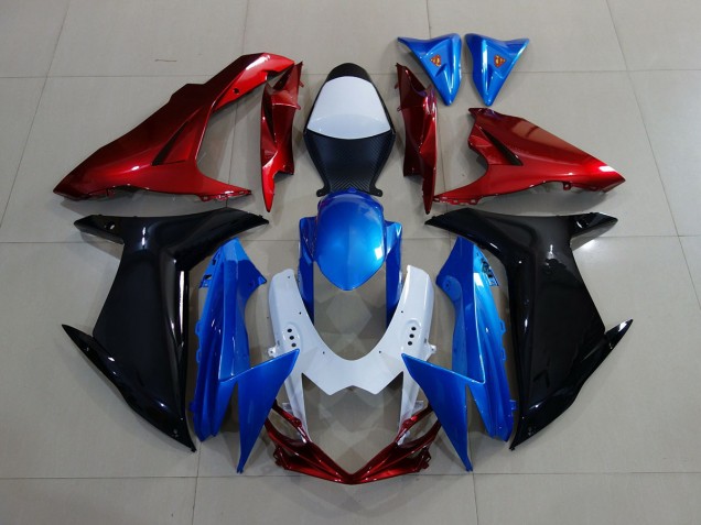 2011-2024 Azul / Negro / Rojo GSXR 600-750 Carenado