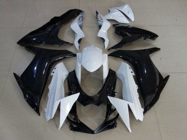 2011-2024 Blanco Brillante & Negro GSXR 600-750 Carenado