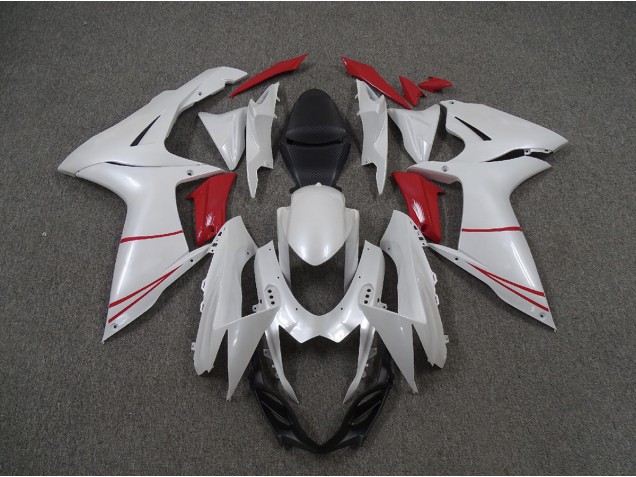 2011-2024 Blanco Perla & Rojo GSXR 600-750 Carenado