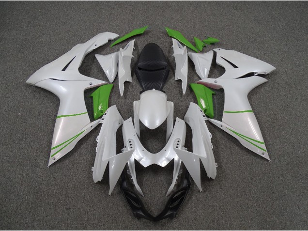 2011-2024 Blanco Perla & Verde GSXR 600-750 Carenado