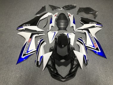 2011-2024 Escritura Azul En Blanco & Negro GSXR 600-750 Carenado