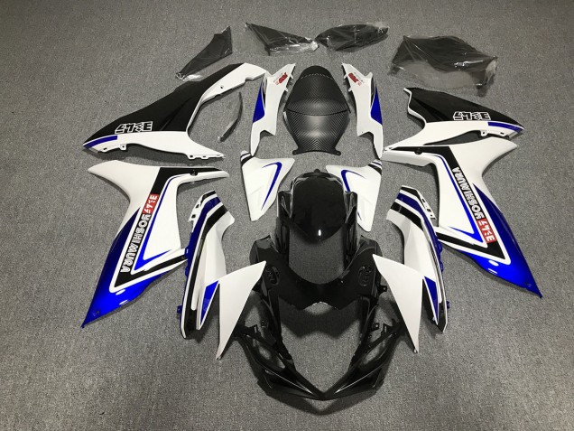 2011-2024 Escritura Azul En Blanco & Negro GSXR 600-750 Carenado