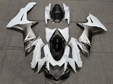 2011-2024 Estilo Blanco Brillante & Plateado GSXR 600-750 Carenado