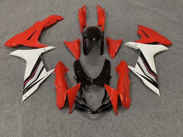 2011-2024 Estilo Rojo & Blanco Brillante GSXR 600-750 Carenado
