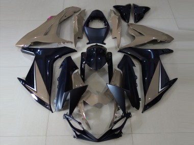 2011-2024 Marrón Brillante & Negro GSXR 600-750 Carenado