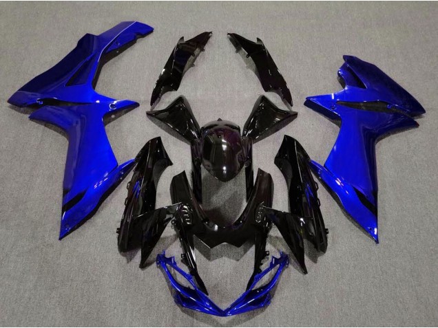 2011-2024 Negro Brillante & Azul Agua GSXR 600-750 Carenado