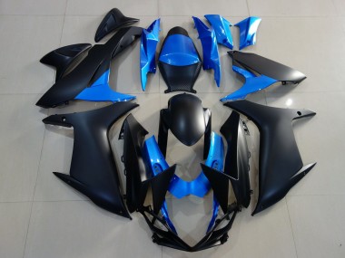 2011-2024 Negro Mate & Azul Brillante GSXR 600-750 Carenado