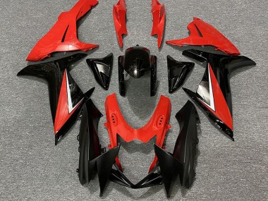 2011-2024 Rojo Brillante & Negro GSXR 600-750 Carenado