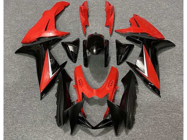 2011-2024 Rojo Brillante & Negro GSXR 600-750 Carenado