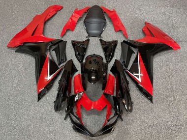 2011-2024 Rojo Intenso & Negro Brillante GSXR 600-750 Carenado