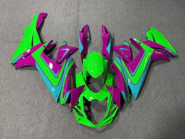 2011-2024 Verde Azul Claro & Magenta GSXR 600-750 Carenado