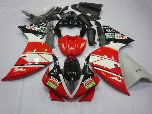 2012-2014 Rojo Blanco Yamalube R1 Carenado