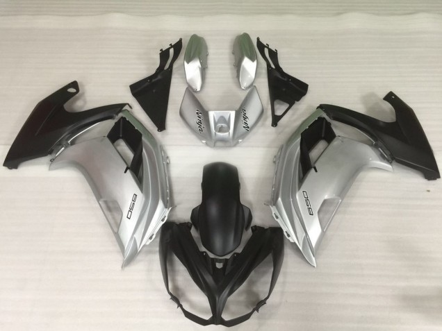 2012-2016 Plata & Negro Ninja 650R Carenado