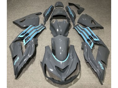 2012-2021 Gris Brillante & Azul Claro ZX14R Carenado