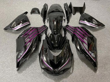 2012-2021 Negro Brillante & Rosa ZX14R Carenado