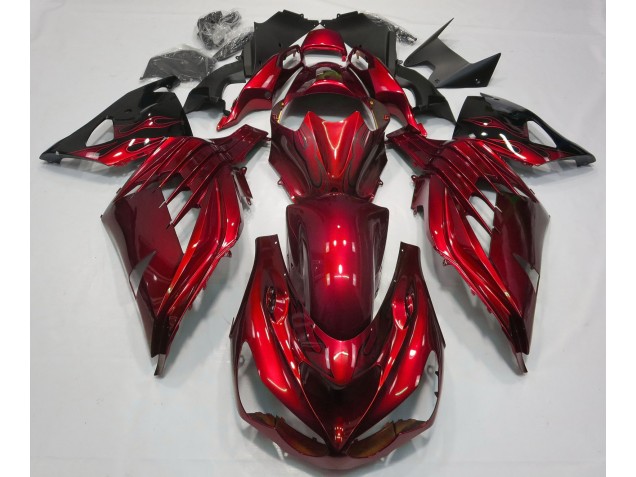 2012-2021 Rojo Fuego Brillo ZX14R Carenado