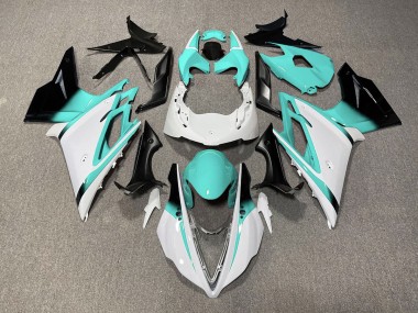 2013-2016 Blanco Brillante & Verde Azulado Daytona 675 Carenado