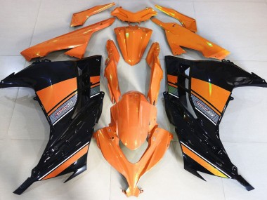 2013-2018 Amanecer Naranja & Negro Ninja 300 Carenado