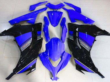 2013-2018 Azul Medianoche & Negro Ninja 300 Carenado
