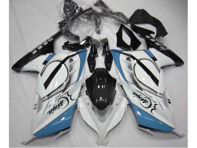 2013-2018 Blanco Brillante & Azul Claro Ninja 300 Carenado