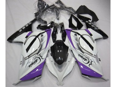 2013-2018 Blanco Brillante & Morado Ninja 300 Carenado