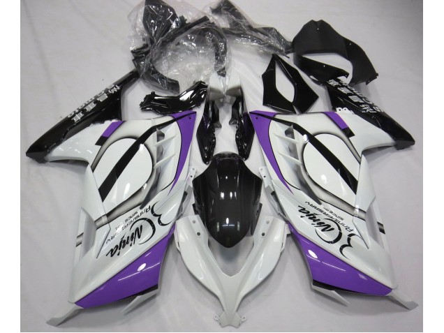 2013-2018 Blanco Brillante & Morado Ninja 300 Carenado