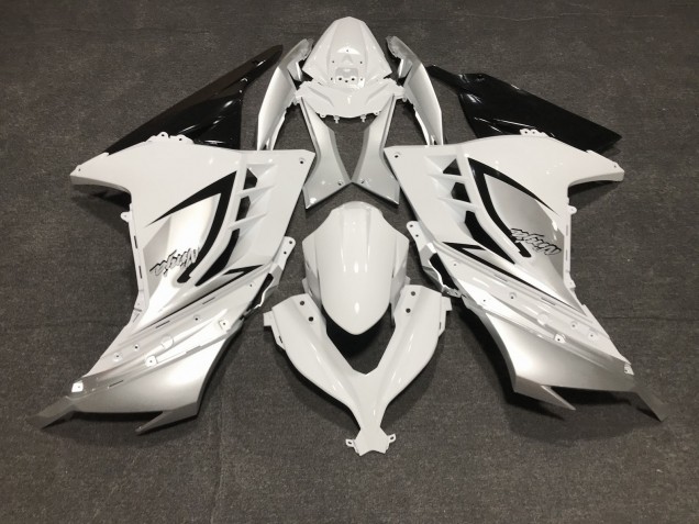 2013-2018 Blanco Brillo & Plata Ninja 300 Carenado