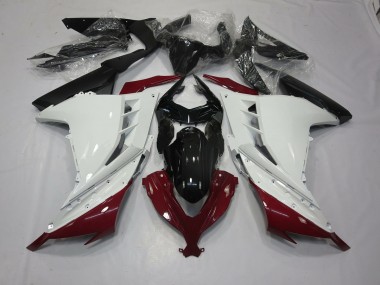 2013-2018 Granate & Blanco Ninja 300 Carenado