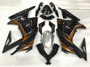 2013-2018 Negro Brillante & Naranja Ninja 300 Carenado