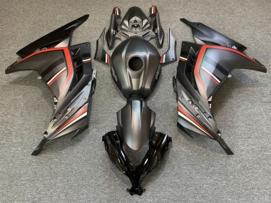 2013-2018 Negro Mate & Rojo Ninja 300 Carenado