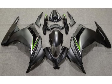 2013-2018 Negro Mate & Verde Ninja 300 Carenado
