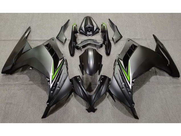 2013-2018 Negro Mate & Verde Ninja 300 Carenado