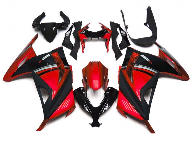 2013-2018 Rojo Brillante Ninja 300 Carenado
