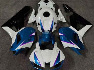 2013-2023 Azul Brillante Blanco & Morado CBR600RR Carenado