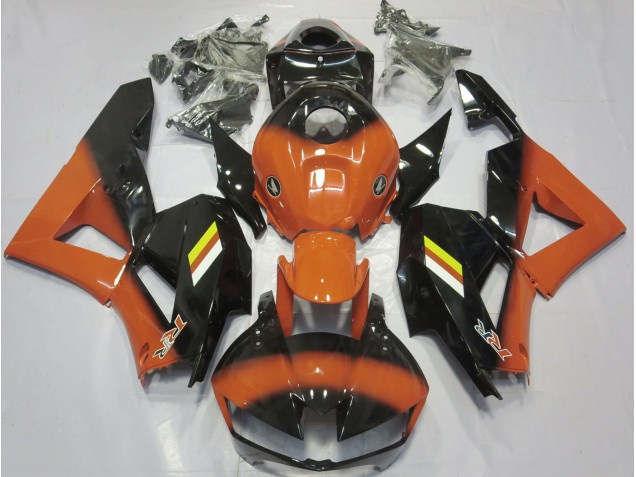 2013-2023 Desvanecimiento Naranja Brillante & Negro CBR600RR Carenado