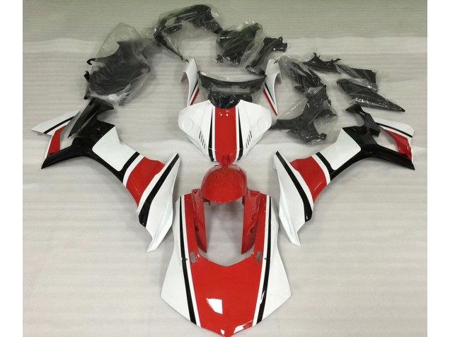 2015-2019 Blanco Brillante Rojo & Negro R1 Carenado