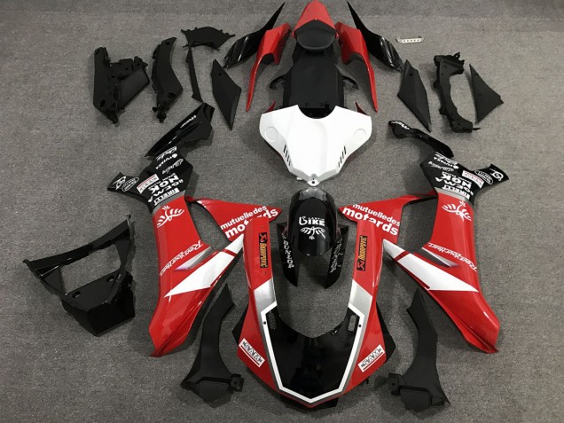 2015-2019 Rojo Blanco & Negro Estilo Personalizado Brillo R1 Carenado