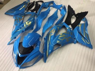 2016-2019 Azul Brillante Con Oro ZX10R Carenado