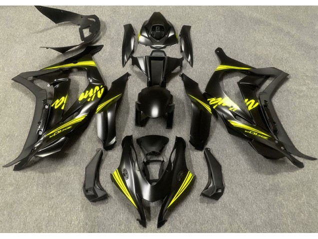 2016-2019 Negro Satinado & Amarillo ZX10R Carenado