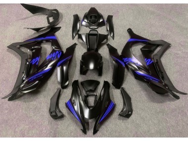 2016-2019 Negro Satinado & Azul ZX10R Carenado