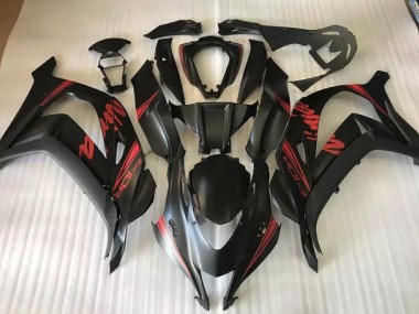 2016-2019 Negro Satinado & Rojo ZX10R Carenado