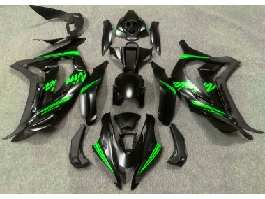 2016-2019 Negro Satinado & Verde ZX10R Carenado