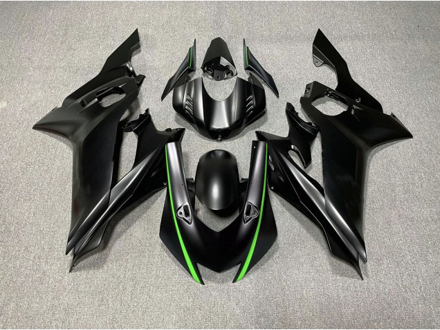 2017-2021 Acentos En Negro Mate & Verde R6 Carenado